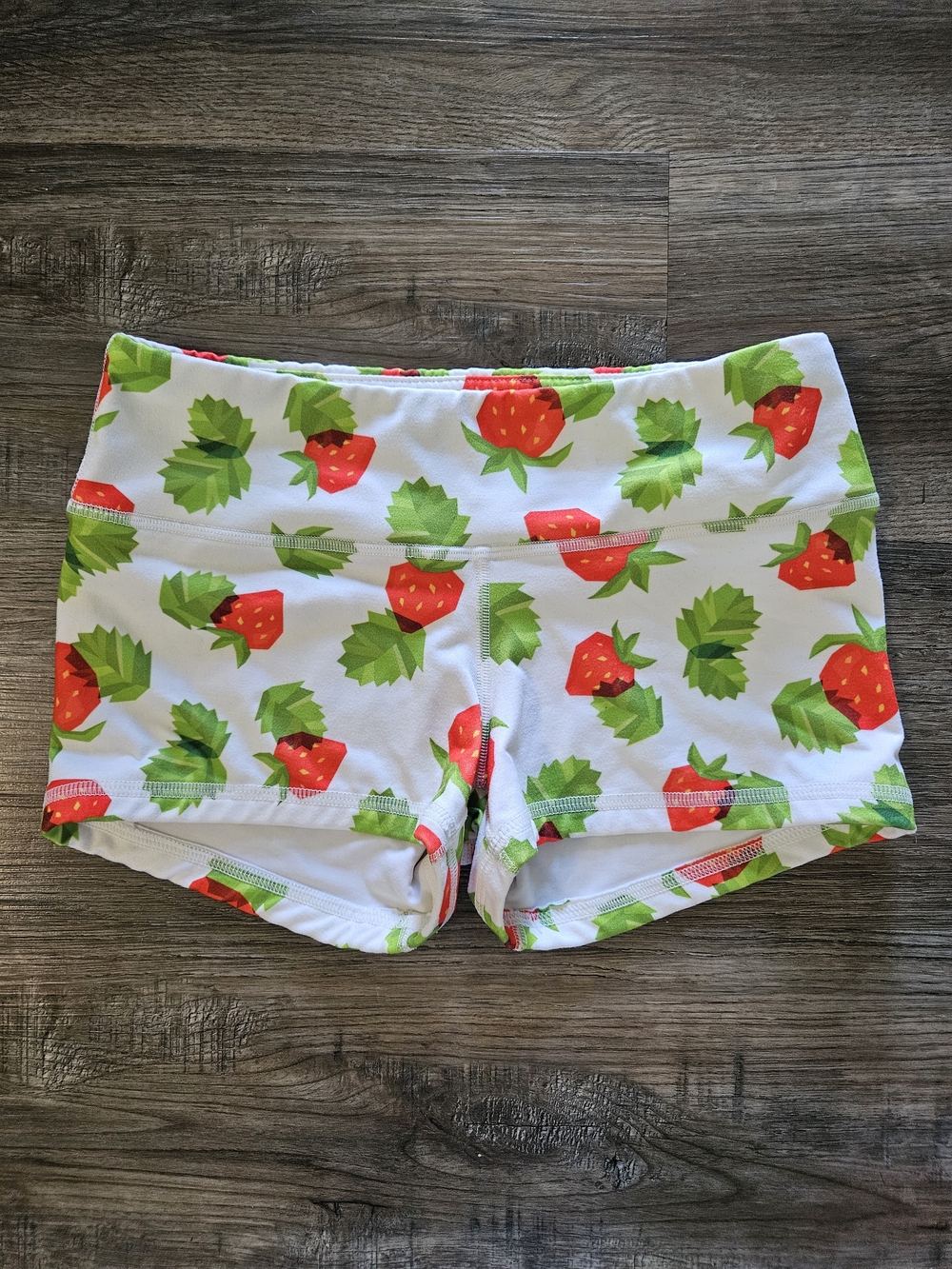 Fleo Strawberry Print Athletic Shorts